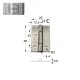FLAT HINGE / INOX 304 / 38x25x0.8 mm