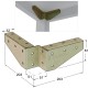 ΓΩΝΙΑ ΣΥΝΔΕΣΗΣ ΠΟΔΙ / ΤΡΑΒΕΡΣΑ / ΚΑΠΑΚΙ /  203x81x2.5 / ΙΡΙΔΙΟ