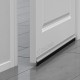 ADHESIVE EXTERNAL DOOR SWEEP PLASTIC PANEL WITH BRUSH 100 / WHITE DOOR SWEEPS