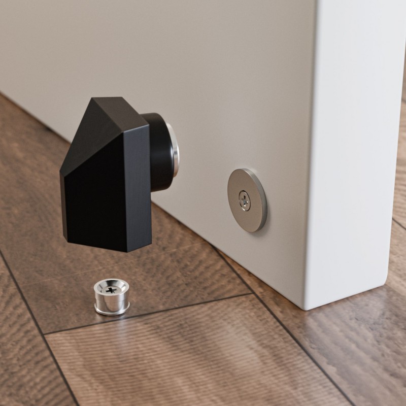 INOX MAGNETIC DOOR RETAINER / MATT BLACK