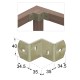 ΔΙΠΛΗ ΓΩΝΙΑ ΣΥΝΔΕΣΗΣ ΖΗΤΑ / 40x34x2.5 mm / ΙΡΙΔΙΟ
