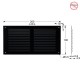 AIR VENTILATION GRILLE COVER WITH INSECTS NET 10x20cm / BLACK