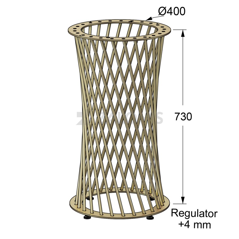 ΠΟΔΙ BISTRO m.628 / D. 400 / Υ.730 mm / ΧΡΥΣΟ ΜΑΤ