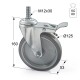 ΡΟΔΑ m.115 ΜΕΣΑΙΟΥ ΤΥΠΟΥ / Φ.125mm / ΒΙΔΑ M12x30 mm / Υ.160mm / 80Kg
