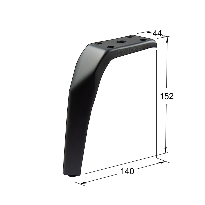 ΠΟΔΑΡΑΚΙ ΕΠΙΠΛΩΝ Υ.152mm / ΜΑΥΡΟ ΜΑΤ