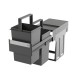 HAILO BUILD-IN, SLIDING BIN / 26 ltr (13+13) / 40 CABINET / ANTHRACITE