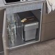 HAILO BUILD-IN, SLIDING BIN / 26 ltr (13+13) / 40 CABINET / ANTHRACITE