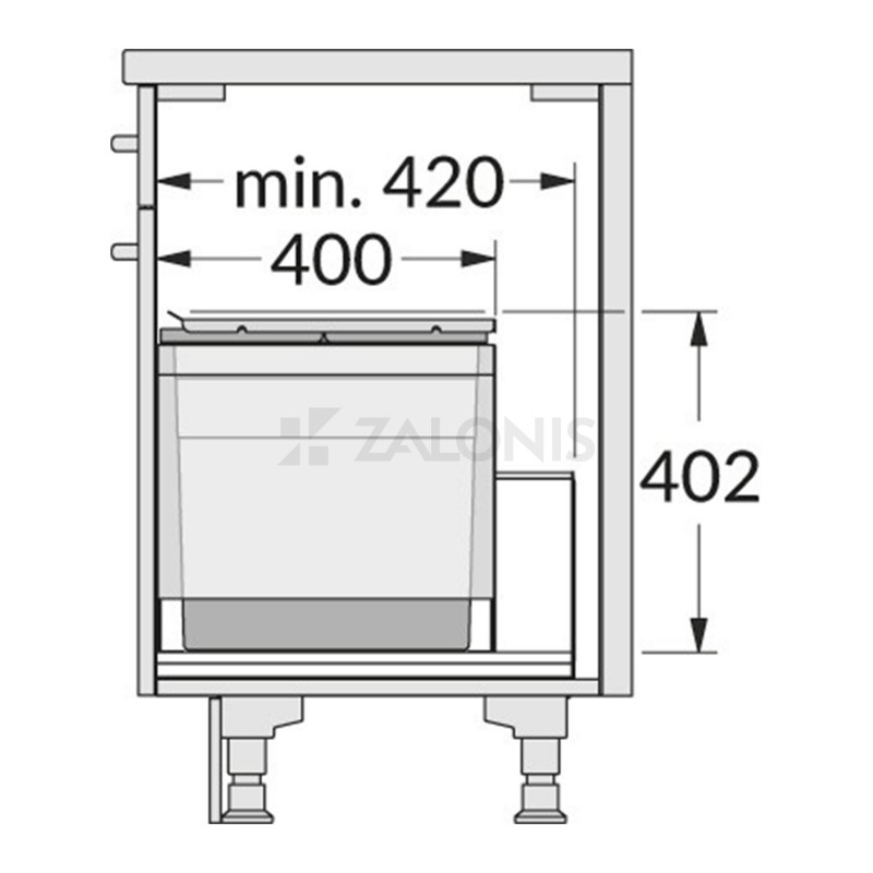 HAILO AS Triple XL / 60 cm CABINET / 56Ltr (28+28)
