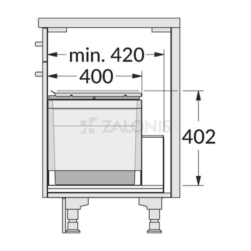 HAILO AS Triple XL / 45 cm CABINET / 36Ltr (18+18)