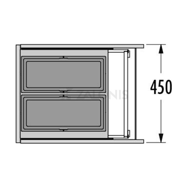 ΚΑΔΟΣ HAILO ΣΥΡΤΑΡΙΟΥ AS Triple XL / 36 Ltr (18+18) / ΕΡΜΑΡΙΟ 45 cm