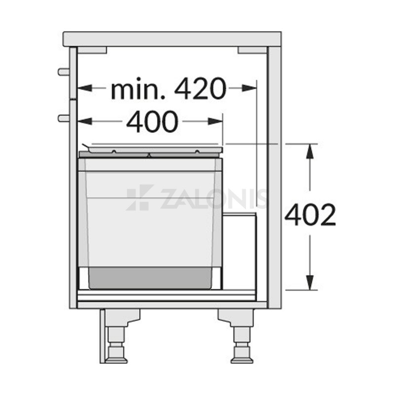 HAILO AS Triple XL / 50 cm CABINET / 46Ltr (28+18)