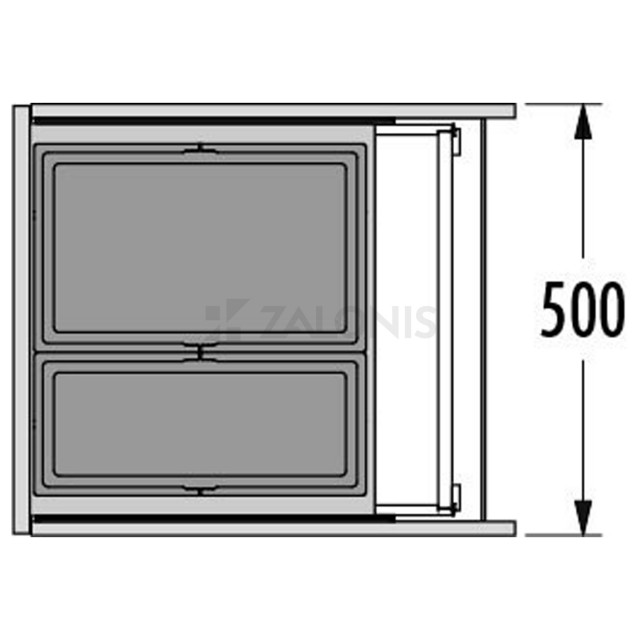ΚΑΔΟΣ HAILO ΣΥΡΤΑΡΙΟΥ AS Triple XL / 46 Ltr (28+18) / ΕΡΜΑΡΙΟ 50 cm