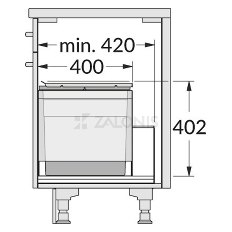  HAILO AS Triple XL / 80 cm CABINET / 74Ltr (28+28+18)