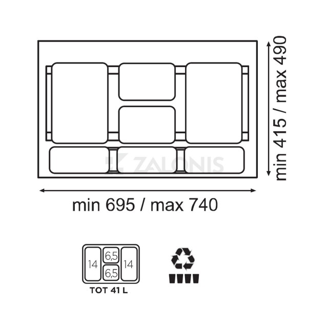 ΣΥΣΤΗΜΑ ΚΑΔΩΝ ΣΥΡΤΑΡΙΟΥ / ΕΡΜΑΡΙΟ 80cm