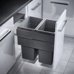 HAILO BIN WITH SLIDES AS Euro Cargo / 76 ltr (38+38) / 45 CABINET / ANTHRACITE