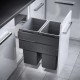 HAILO BIN WITH SLIDES AS Euro Cargo / 76 ltr (38+38) / 45 CABINET / ANTHRACITE