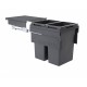 HAILO BIN WITH SLIDES AS Euro Cargo / 76 ltr (38+38) / 45 CABINET / ANTHRACITE