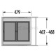 HAILO BIN WITH SLIDES AS Euro Cargo / 70 ltr (35+35) / 50 CABINET / ANTHRACITE