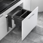 HAILO BIN WITH SLIDES AS Cargo Aqua / 46 ltr (28+18) / 75 CABINET / ANTHRACITE