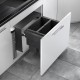 HAILO BIN WITH SLIDES AS Cargo Aqua / 46 ltr (28+18) / 75 CABINET / ANTHRACITE