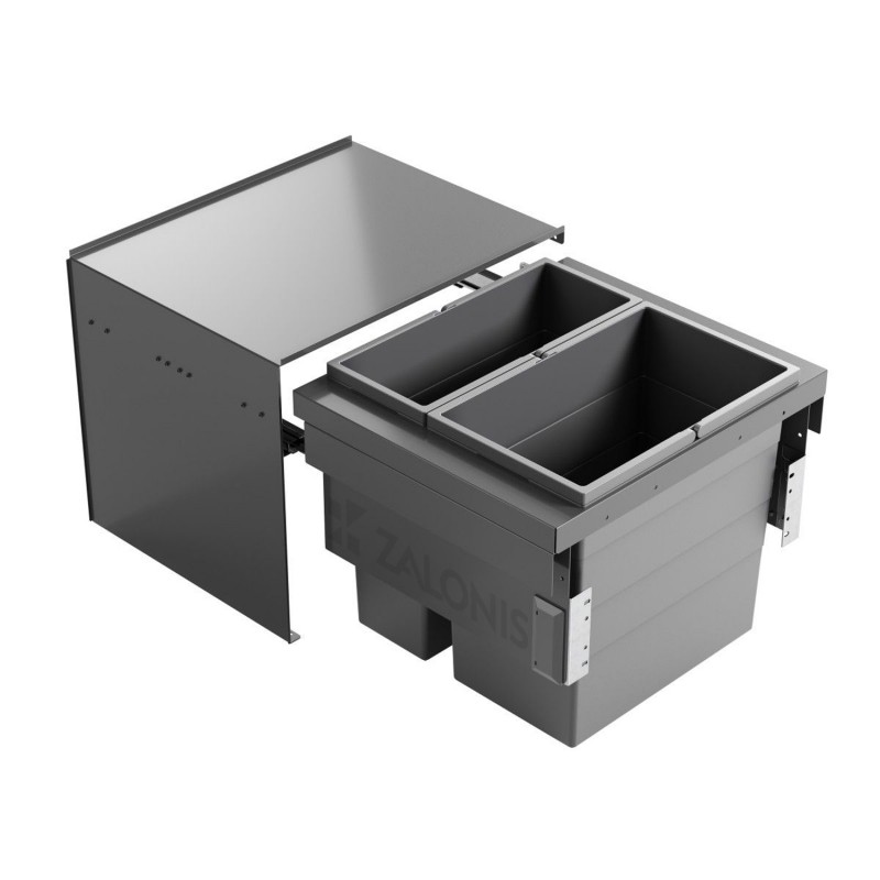 HAILO BIN WITH SLIDES AS Cargo Aqua / 46 ltr (28+18) / 75 CABINET / ANTHRACITE