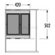 HAILO BIN WITH SLIDES AS Cargo Aqua / 46 ltr (28+18) / 75 CABINET / ANTHRACITE