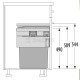 HAILO BIN WITH SLIDES AS Cargo Synchro / 55 ltr / 45 CABINET / ANTHRACITE