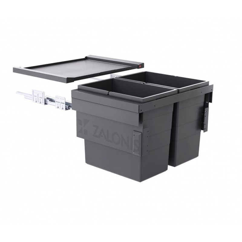 HAILO BIN WITH SLIDES AS Cargo Synchro / 56 ltr (28+28) / 60 CABINET / ANTHRACITE