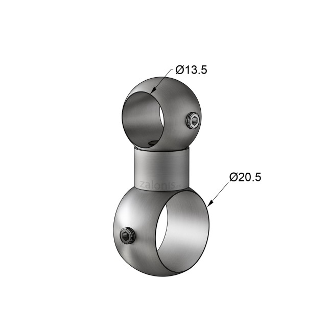 SECOND ROD CONNECTOR D.13 TO D.20 / MAT NICKEL