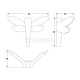 M0012 HANGER DRAGONFLY / MAT GOLD 
