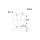 KEYHOLE LOCK ROUND ROSETTE STRAIGHT YALE / WHITE