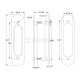 SLIDING DOOR OVAL HANDLE SET m.4080 / MAT NICKEL