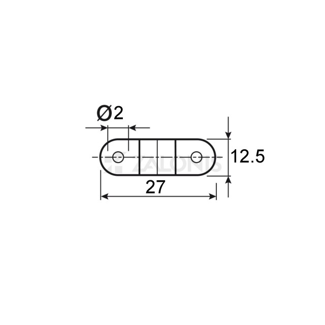 SADDLE FOR ESPAGNOLETTE LOCK