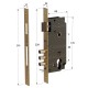 SECURITY MORTISE 3 PINS DOOR LOCK GEVY / SQ -  SQ / MAT GOLD SECURITY MORTISE DOOR LOCKS