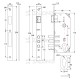 SECURITY MORTISE 3 PINS DOOR LOCK GEVY / SQ -  SQ / MAT NICKEL SECURITY MORTISE DOOR LOCKS