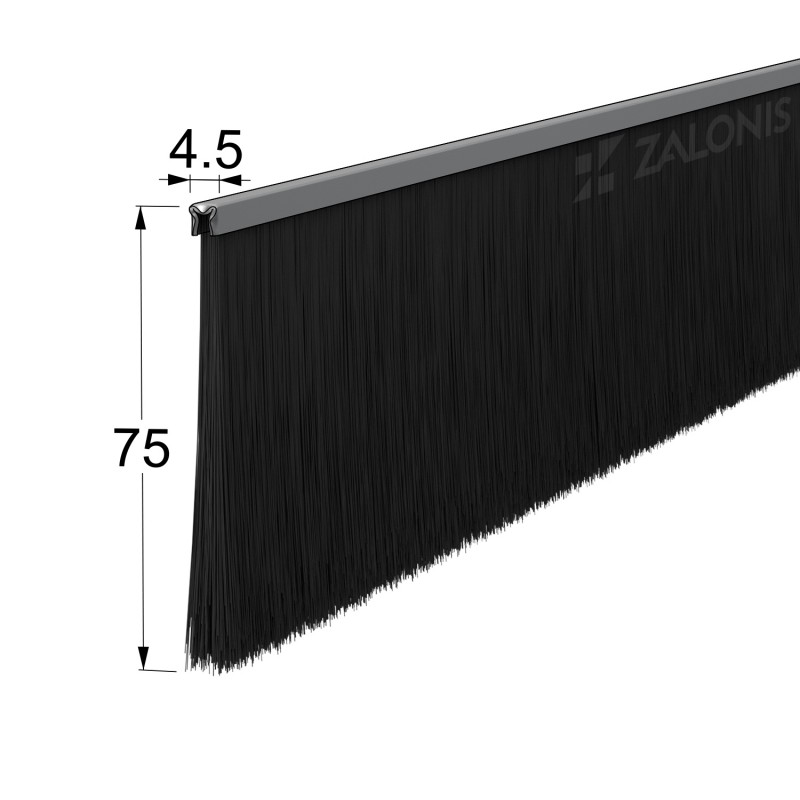 ΒΟΥΡΤΣΑΚΙ ΣΚΛΗΡΟ / 75 mm / 200 cm / ΜΑΥΡΟ