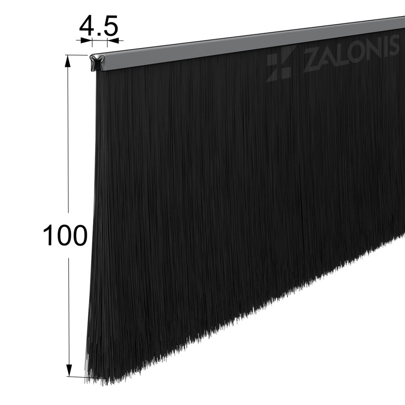 ΒΟΥΡΤΣΑΚΙ ΣΚΛΗΡΟ / 100 mm / 200 cm / ΜΑΥΡΟ