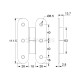 LIFT-OFF DECORATIVE MIDDLE HINGE / RIGHT / MAT BLACK