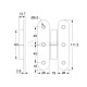 LIFT-OFF DECORATIVE MIDDLE HINGE / LEFT / MAT BLACK