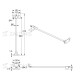 NICKEL LID STAY H.D. / FREE SLIDING
