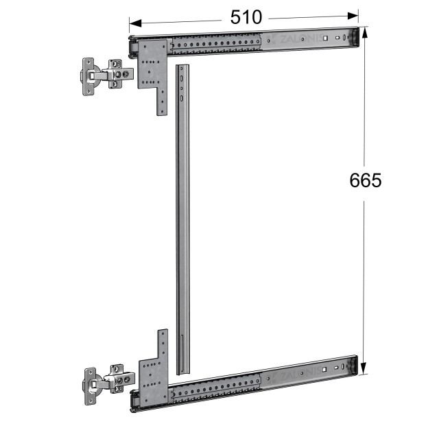 POCKET DOOR SLIDES EMKW m.802 / 51 cm