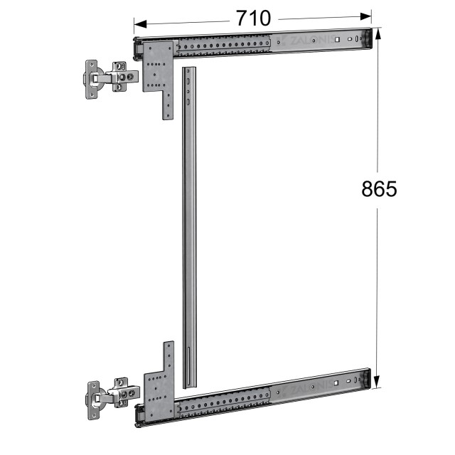 ΟΔΗΓΟΣ POCKET DOOR EMKW m.802 / 71 cm