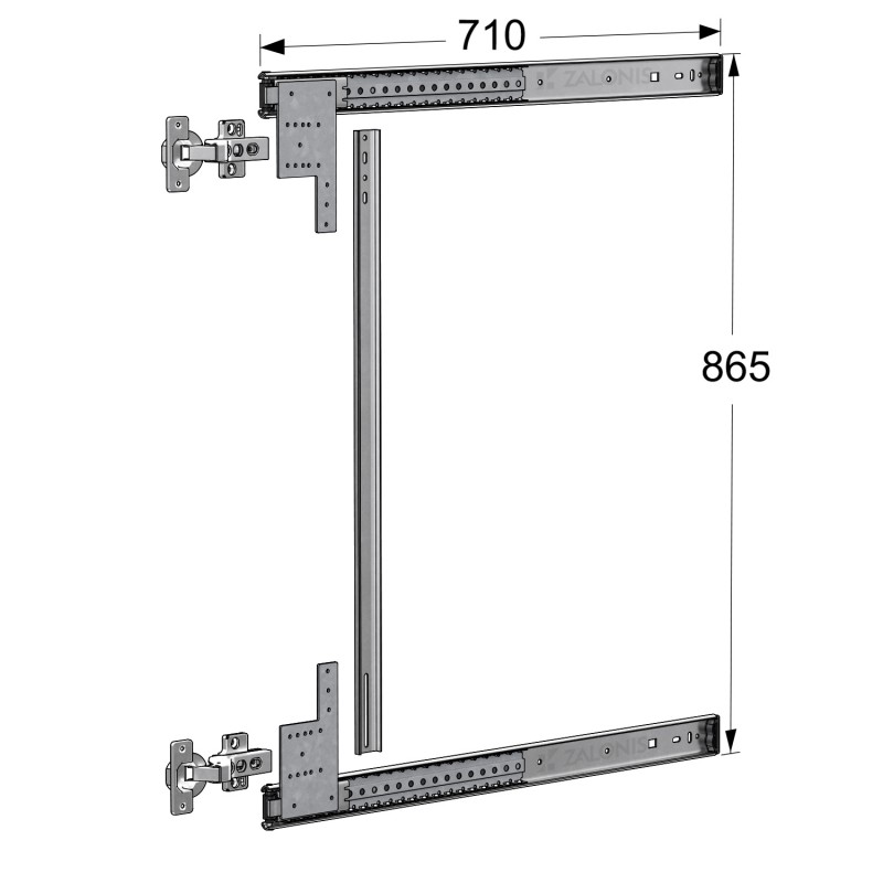 ΟΔΗΓΟΣ POCKET DOOR EMKW m.802 / 71 cm