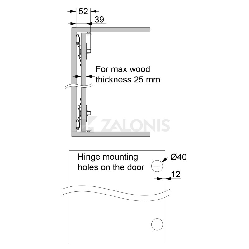 ΟΔΗΓΟΣ POCKET DOOR EMKW m.802 / 36 cm