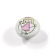 CHILDREN WHITE PORCELAIN KNOB / GIRL WITH SKIPPING ROPE PINK