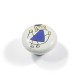 CHILDREN WHITE PORCELAIN KNOB / GIRL WITH SKIPPING ROPE BLUE
