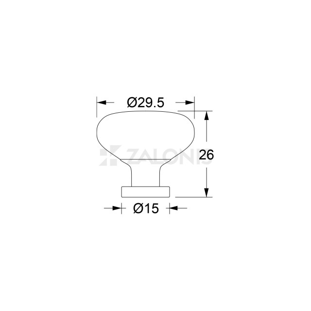 ROUND FURNITURE KNOB EMKW / D.30 / MAT NICKEL