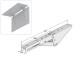 FOLDING BRACKET FOR TABLE EXTENSION / 20cm / WHITE