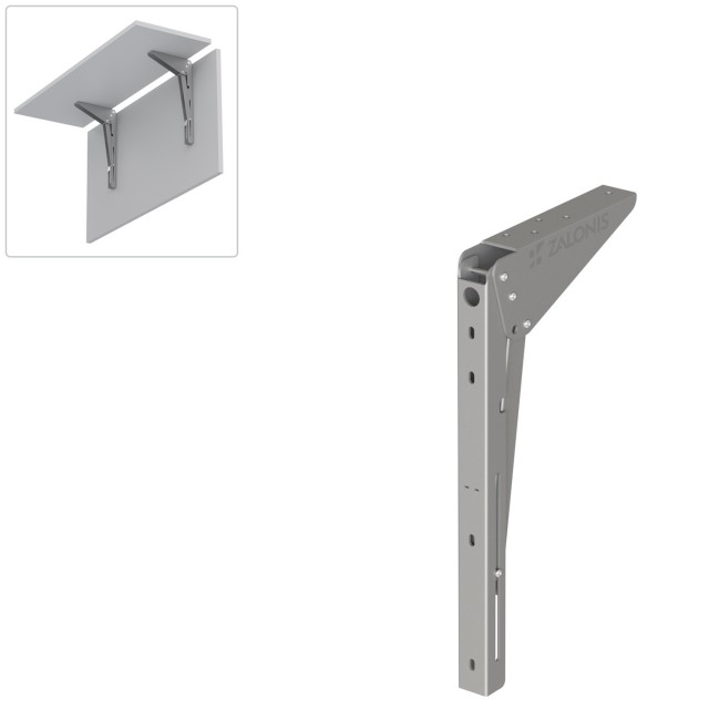 FOLDING BRACKET FOR TABLE EXTENSION / 30cm / MATT GRAY