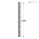 DOUBLE PERFORATION WALL UPRIGHTS EMKW / WHITE / 2000 mm